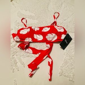 Hot Topic Disney Lilo & Stitch Leaf Print Swim Bikini Top M NWT